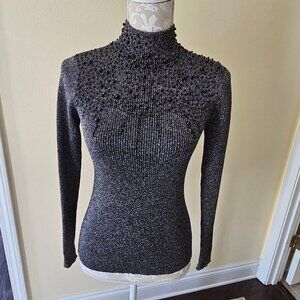 NWOT Women`s Silver Thread Semi Formal Sweater size SM